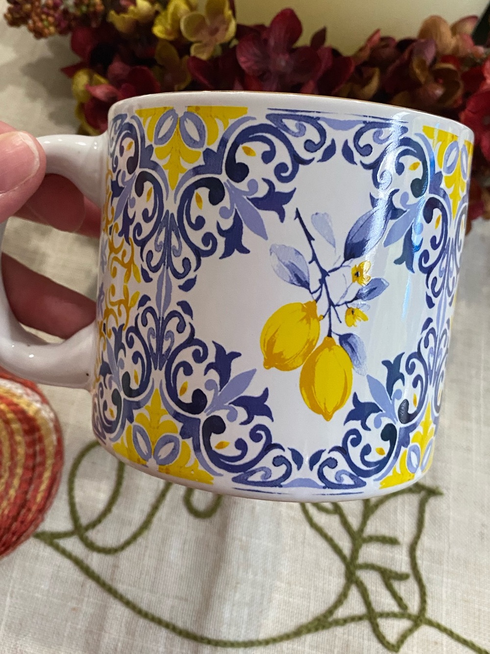 Blue and Yellow Lemon Mugs 2